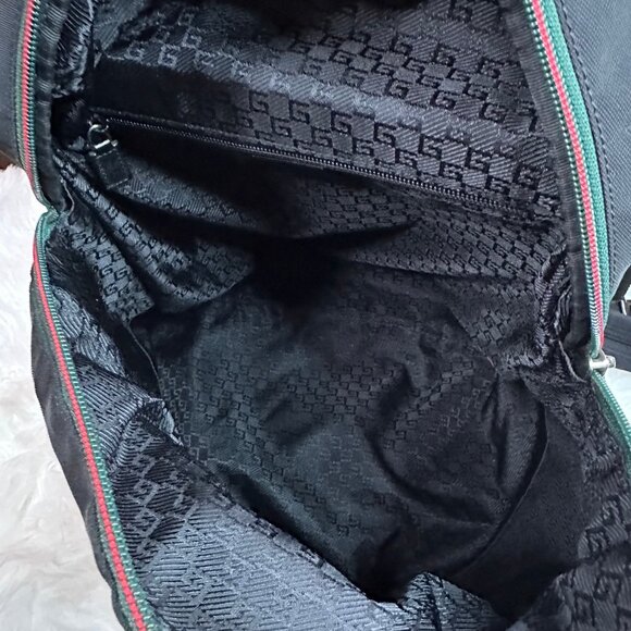 ❌SOLD❌ Authentic Gucci Sherry Line Web Nylon Backpack - Picture 11 of 15